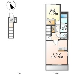 在良駅 徒歩20分 2階の物件間取画像